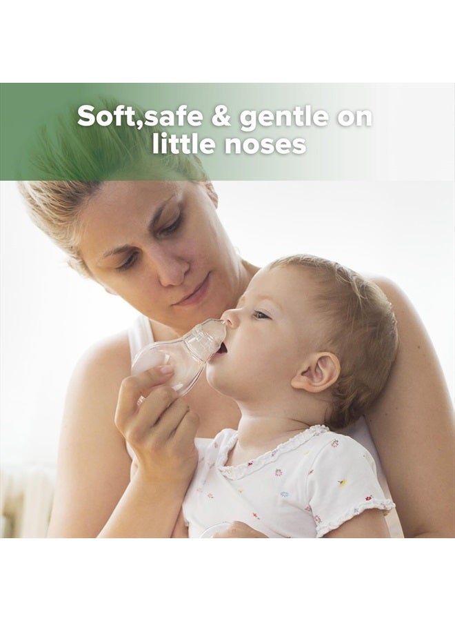 Haakaa Silicone Baby Nasal Aspirator | Nose Bulb Syringe | Easy-Squeezy Baby Nose Cleaner, 0m+ Newborn Infant &Toddler - BPA Free Silicone - Image 2