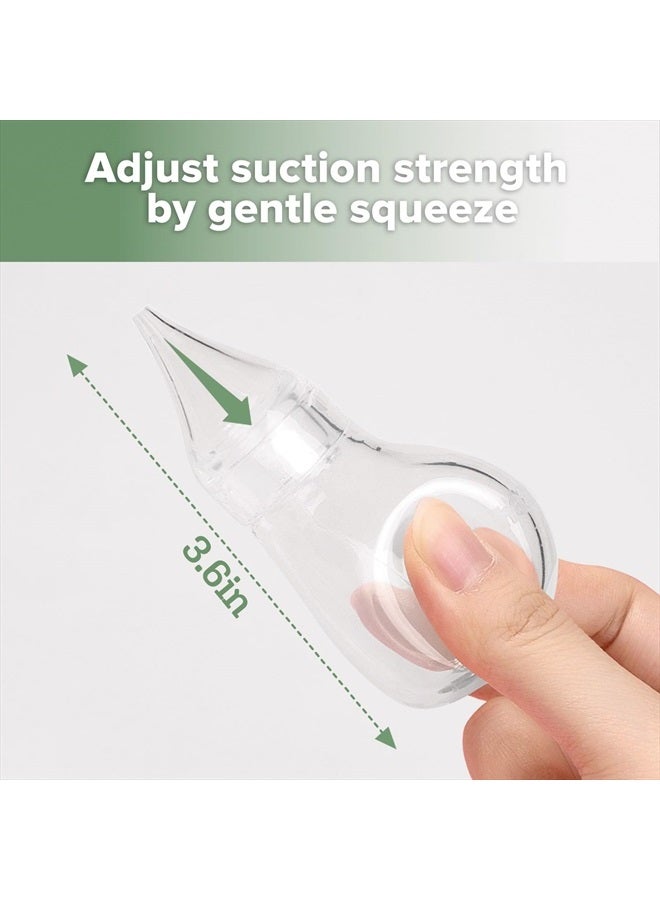 Haakaa Silicone Baby Nasal Aspirator | Nose Bulb Syringe | Easy-Squeezy Baby Nose Cleaner, 0m+ Newborn Infant &Toddler - BPA Free Silicone - Image 3