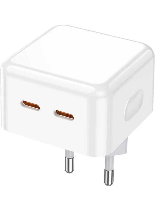 بوروفون شاحن Source BA76A ثنائي المنافذ PD35W سريع – أبيض - Image 3