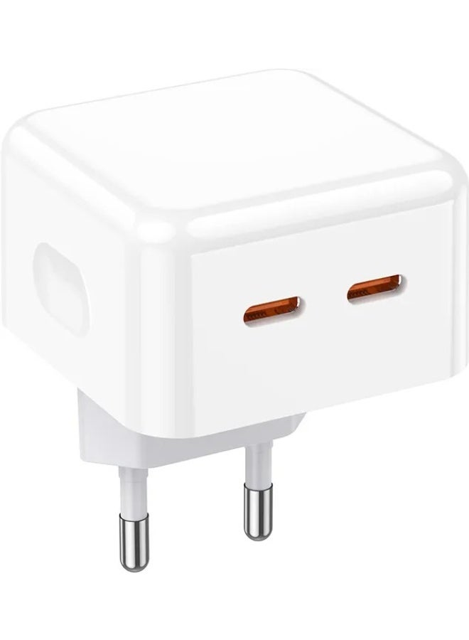 بوروفون شاحن Source BA76A ثنائي المنافذ PD35W سريع – أبيض - Image 2