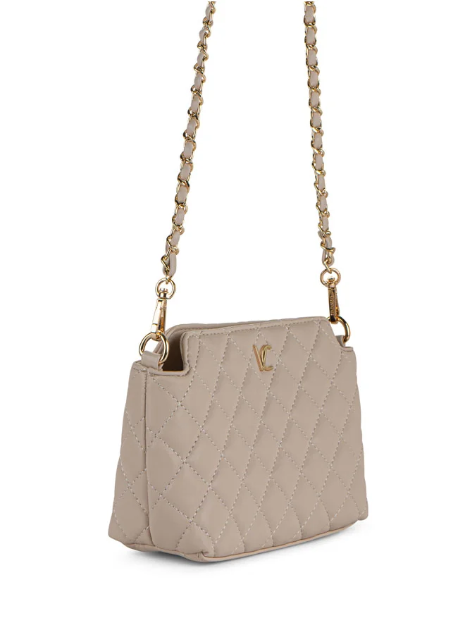 Vincci Women Quilted Shoulder Bag With Chain detail