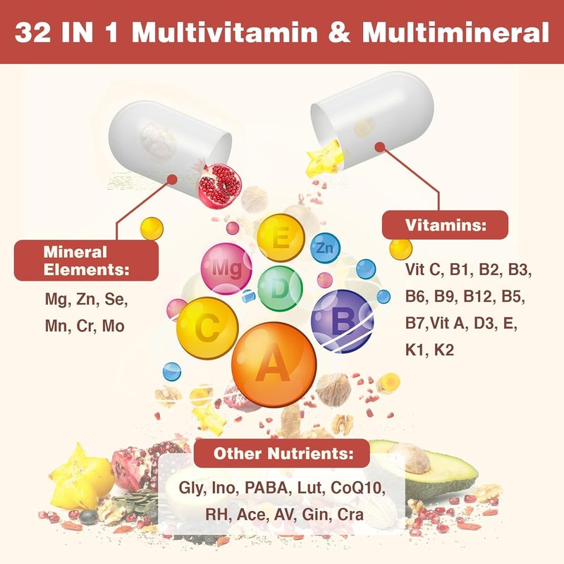 Sambugra Liposomal Multivitamin for Women 50  Women Daily Multivitamin with 32 Ingredients CoQ10 Vitamins C B D E for Cardiovascular  Bone Health Support  IronFree 120 Capsules - Image 4