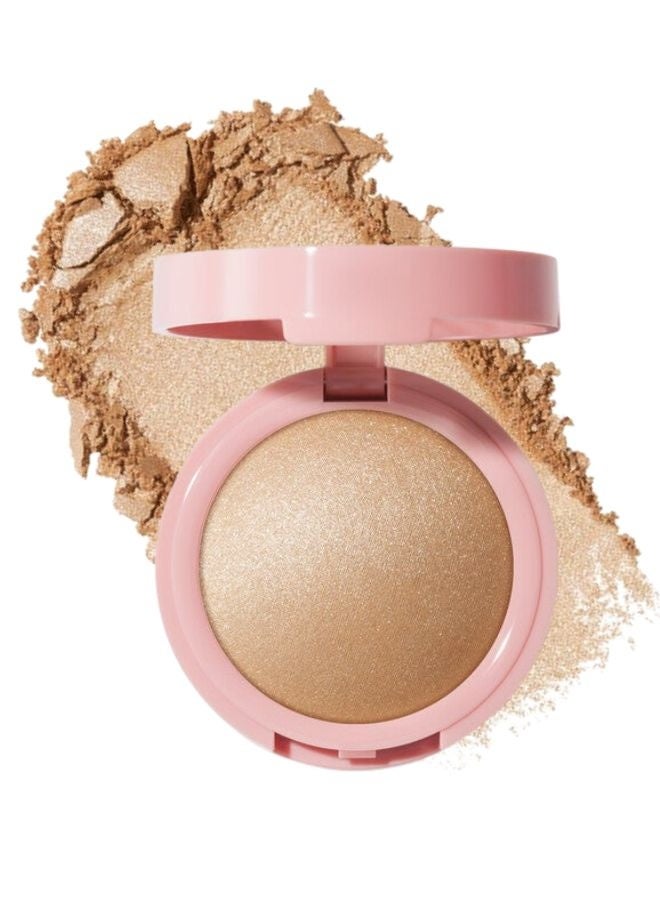 elf Halo Glow Silky Powder Highlighter Prosecco Poppin' – Radiant Luminous Glow, Finely Milled Silky Powder Highlighter 4.5ml - Image 1