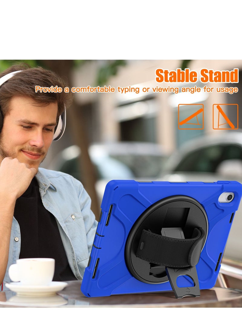 GULFLINK Full Body Cover with 360 Rotating Hand Strap & Shoulder Strap, Heavy Duty Shockproof Case for  ipad 10th 10.9 inch 2022（A2757/A2777）Blue - Image 3