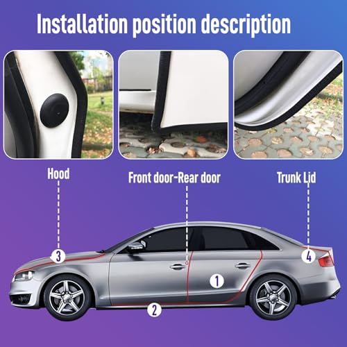 iWagon-U Shape Edge Trim Rubber Strip Seal Protector Car Door Edge Guards for Most Cars (16 ft/5 m, Black) - Image 4