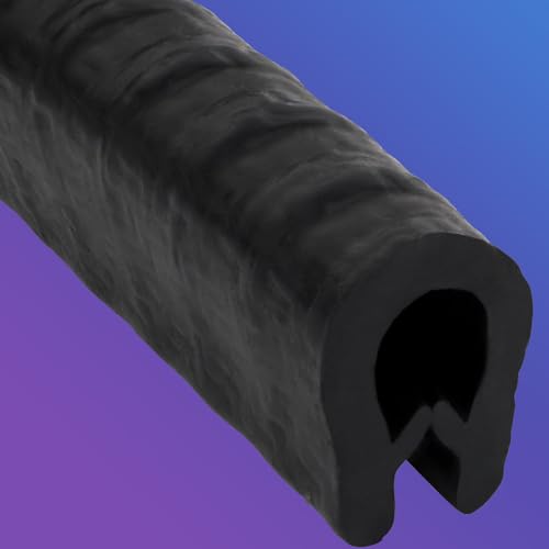 iWagon-U Shape Edge Trim Rubber Strip Seal Protector Car Door Edge Guards for Most Cars (16 ft/5 m, Black) - Image 3