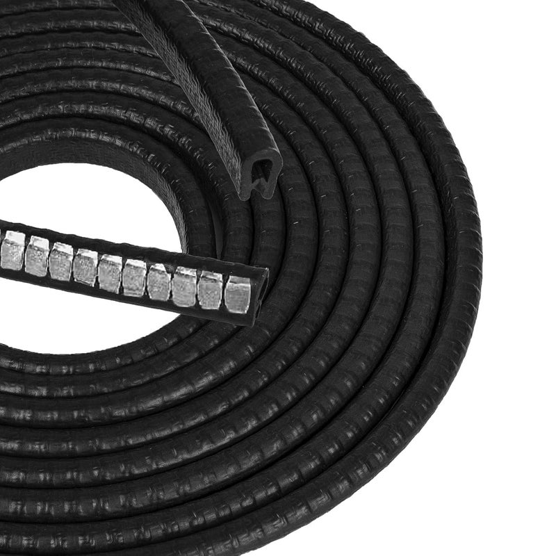 iWagon-U Shape Edge Trim Rubber Strip Seal Protector Car Door Edge Guards for Most Cars (16 ft/5 m, Black) - Image 5