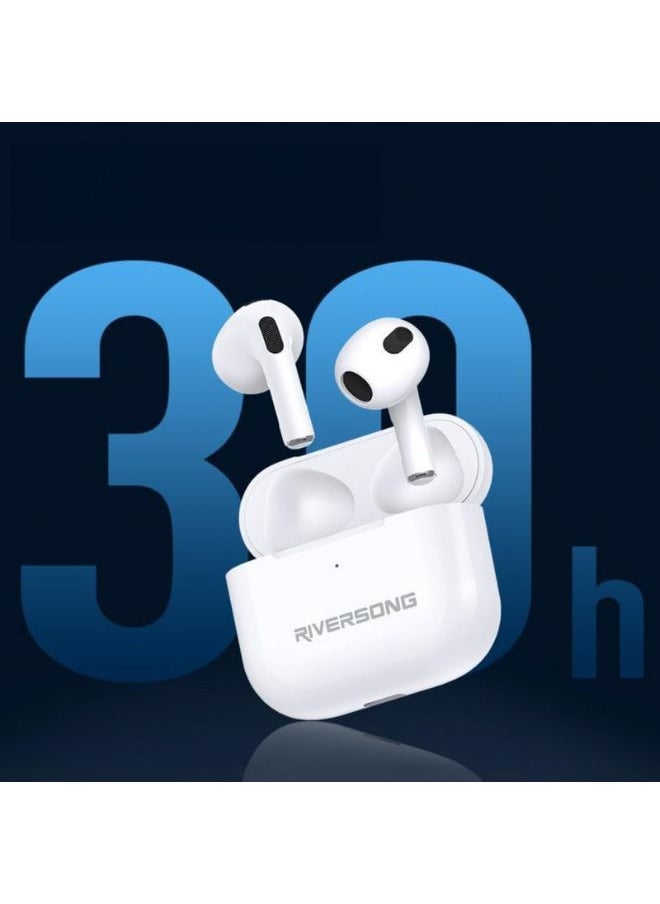 RIVERSONG Airfly L3 True Wireless Stereo Earbuds, Touch Control, Sweat Proof, White Color  - Image 3