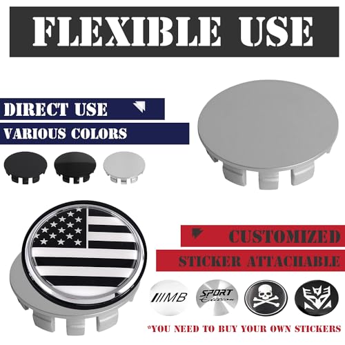 KitsPro 2.4Inch 62MM Wheel Center Caps, Pack of 4 (Silver, Outer 62MM, Inner 56MM) - Image 5