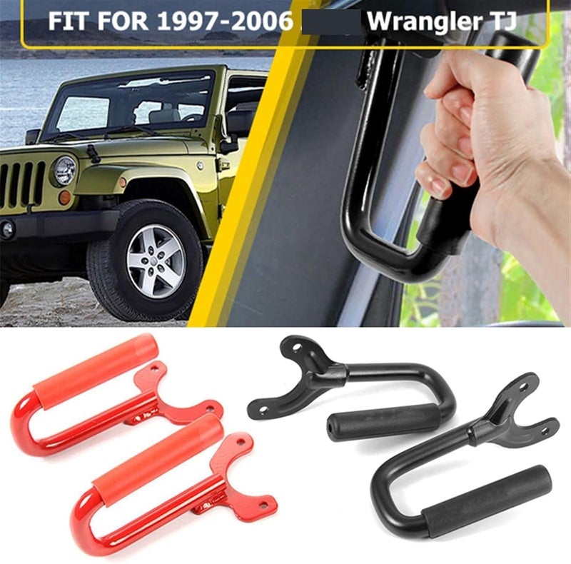 Wivplex Car Front Seat Grab Handles for Jeep Wrangler TJ - Image 3