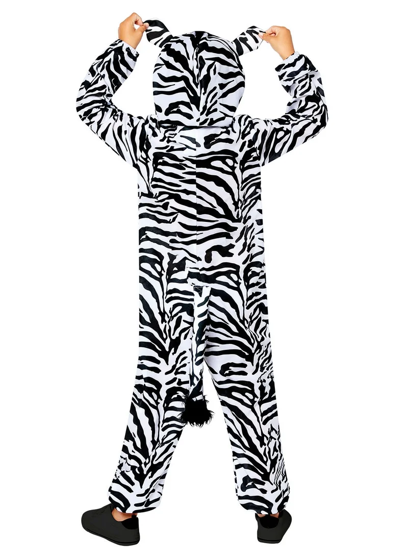 أمسكان Child Zebra Onesie Costume, Animal Dress-Up for School Plays & Parties