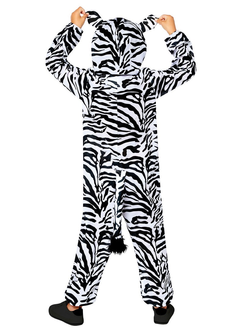 Amscan Child Zebra Onesie Costume, Animal Dress-Up for School Plays & Parties - Image 2