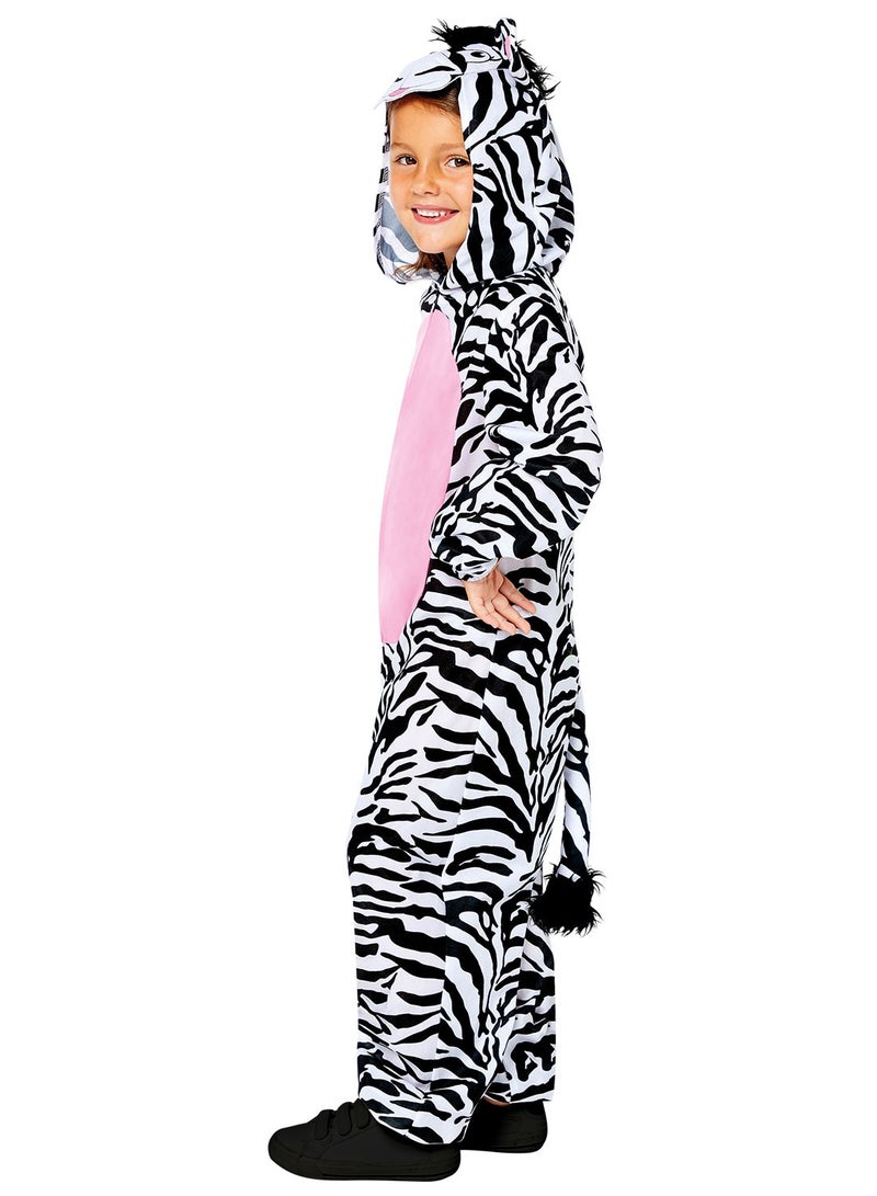 Amscan Child Zebra Onesie Costume, Animal Dress-Up for School Plays & Parties - Image 3