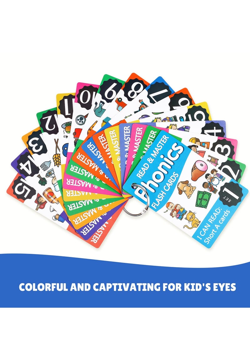 سيوسي بطاقات فلاش لكلمات البصر، بطاقات فلاش للأطفال من سن 4 إلى 8 سنوات، 67 قطعة من بطاقات فلاش لكلمات البصر، رياض الأطفال، تعلم القراءة في 15 مرحلة صوتية، أنشطة تعليمية تعليمية لمرحلة ما قبل الروضة، الصف الأول والثاني والثالث - Image 4