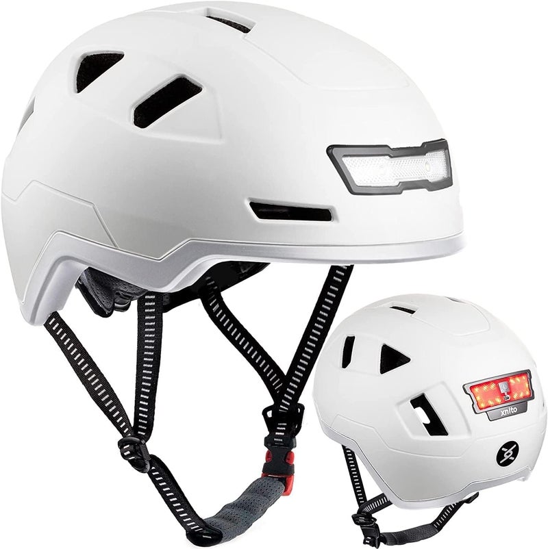 XNITO Bike Helmet with LED Lights Urban Bicycle Helmet for Adults Men Women CPSC NTA8776 Dual Certified Class 3 EBikes Scooters Onewheel Commuter Mountain - Image 2
