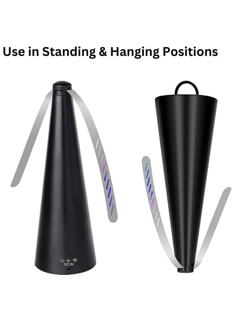 مخطوطات مروحة طارد الذباب - مراوح الطيران للطاولات، مراوح الطيران للأماكن الخارجية/الداخلية، المطاعم، تعمل بالبطارية، بدون ضوضاء، محمولة، عبوة خالية من المواد الكيميائية مكونة من قطعتين - Image 4