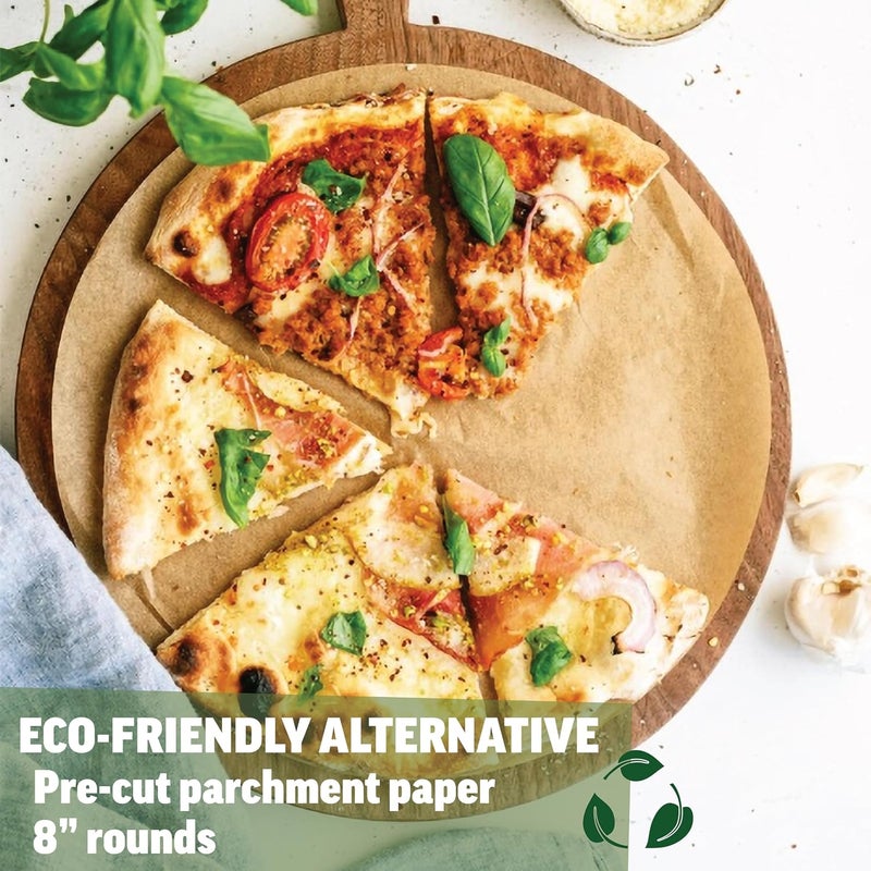 Zenlogy 8 Inch Parchment Paper Rounds (100 Sheets) - Unbleached, Pre-cut, High Heat, Round Liners - Fits 8 inch Round Cake Pans or Great for Freezing, Storing, and Separating - Image 2