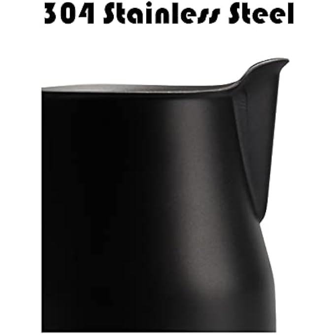 Unity Milk Frothing Pitcher 19 Oz550 Ml Stainless Steel Black Espresso Coffee Steaming Pitcher Milk Jug Coffee Mug Frother For Espresso Machine Latte Art Cappuccino Maker - Image 3