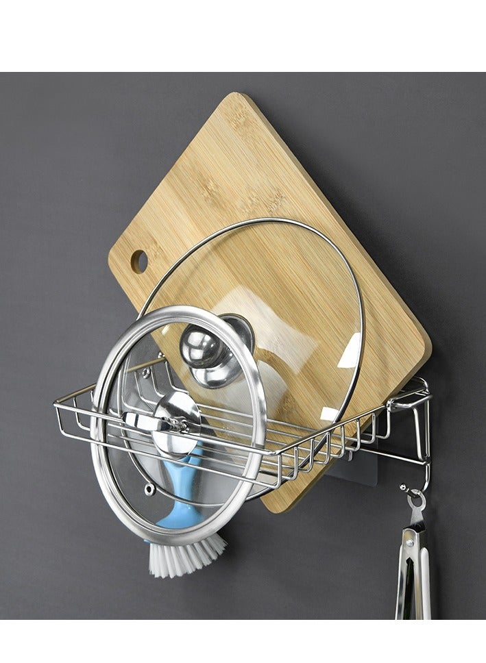 No Drilling Adhesive Shower Shelves,Stainless Steel Bathroom Kitchen Organizers, Wall Mount Corner Shower Caddy for Bathroom Kitchen Storage - Image 2