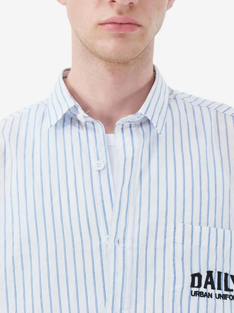 جيستو GIESTO Striped Long Sleeve Shirt with Embroidery