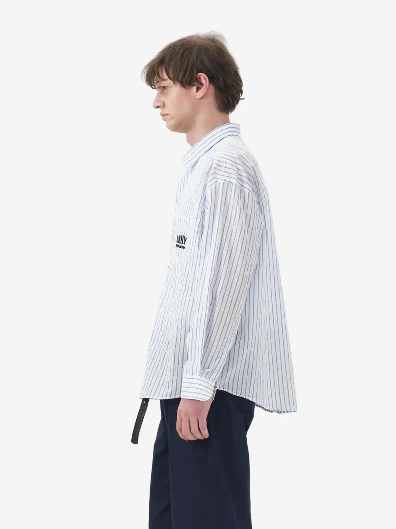 Giesto GIESTO Striped Long Sleeve Shirt with Embroidery
