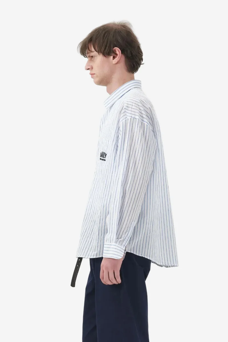 GIESTO Striped Long Sleeve Shirt with Embroidery