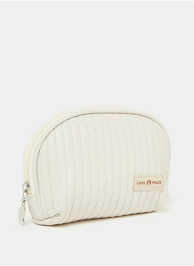 Styli Textured Stich Detail Washbag