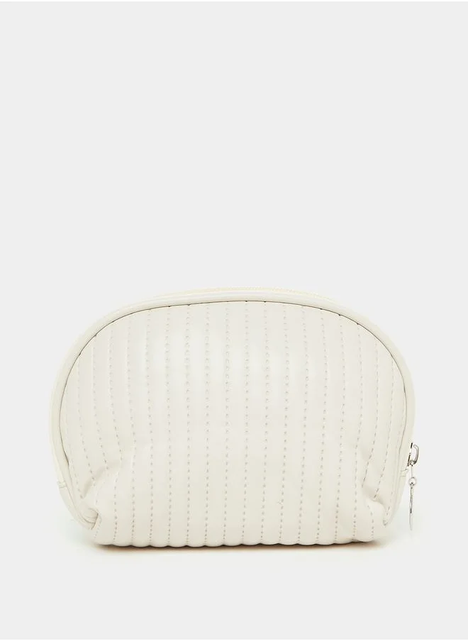 Styli Textured Stich Detail Washbag