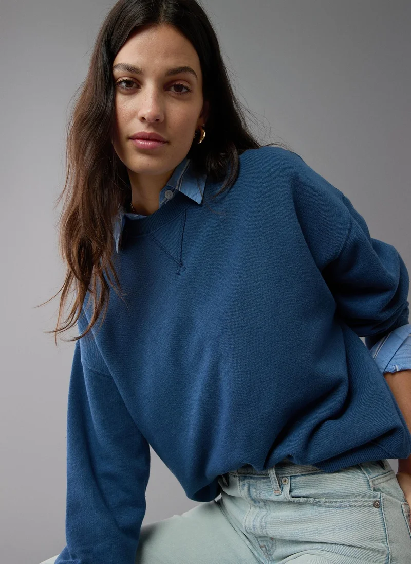 American Eagle Casual Crew Neck Sweatshirt
