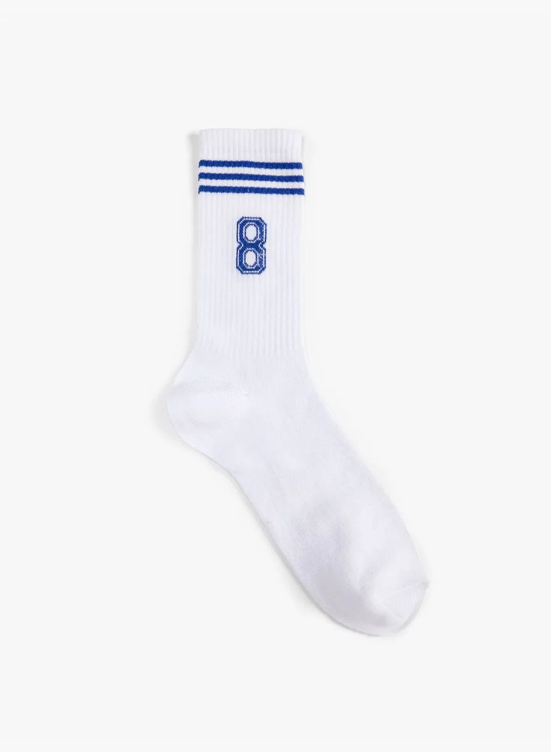 KOTON Socket Varsity Socks Number Embroidered
