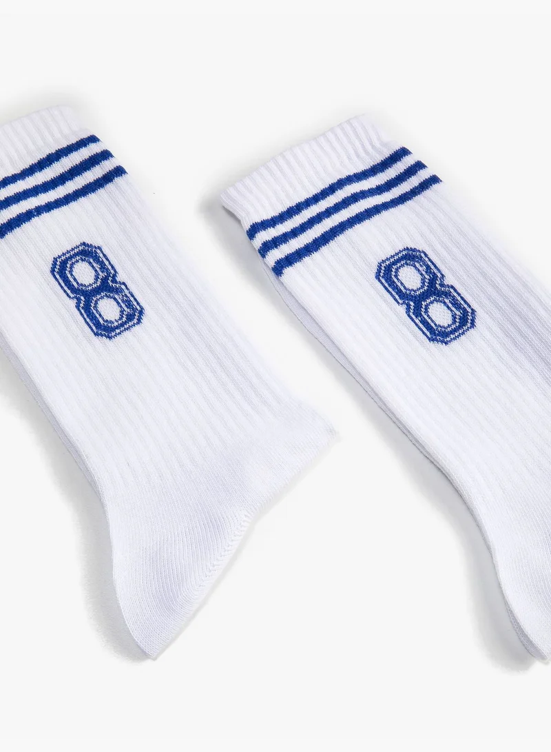 KOTON Socket Varsity Socks Number Embroidered