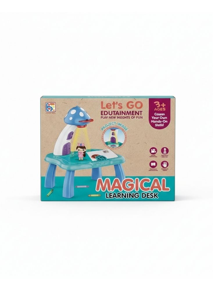 بريميم لعبة مكتبية تعليمية سحرية للأطفال - طاولة دراسة تفاعلية مزودة بجهاز عرض - Image 1