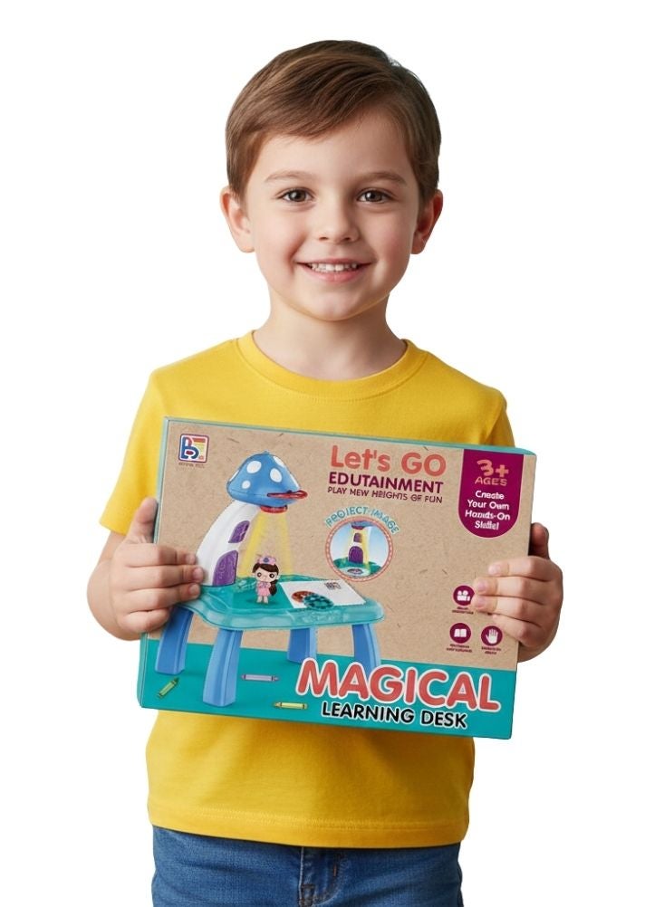 بريميم لعبة مكتبية تعليمية سحرية للأطفال - طاولة دراسة تفاعلية مزودة بجهاز عرض - Image 2