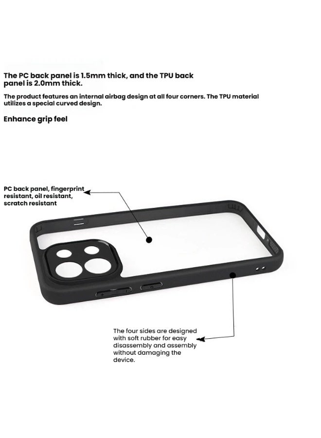 Transparent Lens Full-Coverage 2-in-1 Case for OnePlus 15 Clear Back Design Shockproof Reinforced Frame Scratch-Resistant and Slim Protective Phone Cover - Image 4