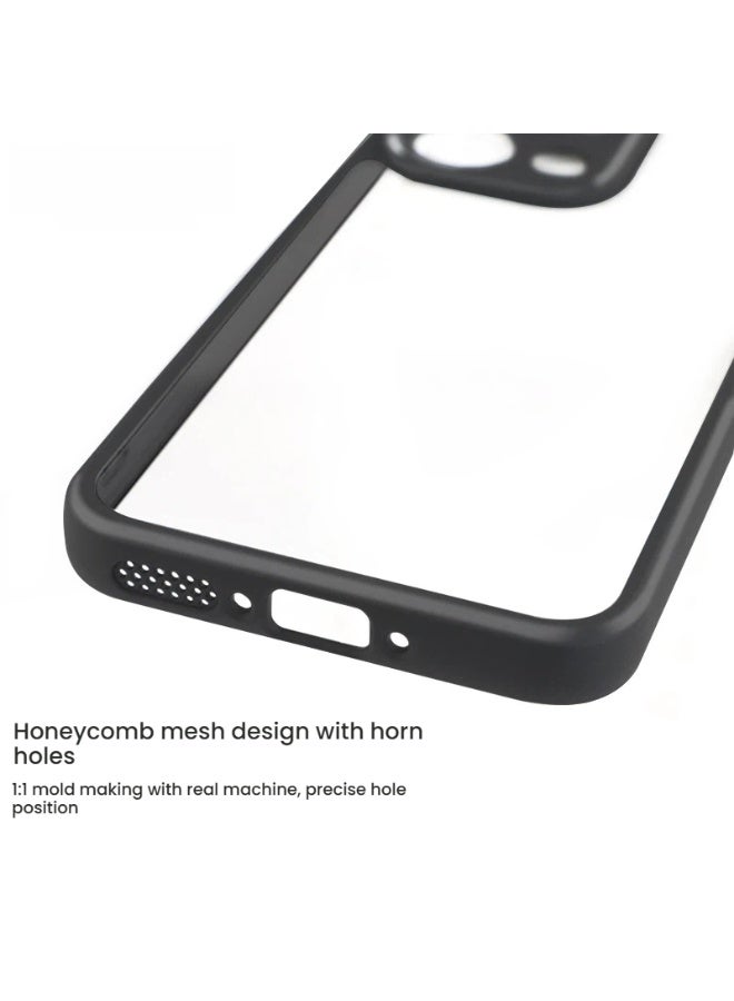 Transparent Lens Full-Coverage 2-in-1 Case for OnePlus 15 Clear Back Design Shockproof Reinforced Frame Scratch-Resistant and Slim Protective Phone Cover - Image 3