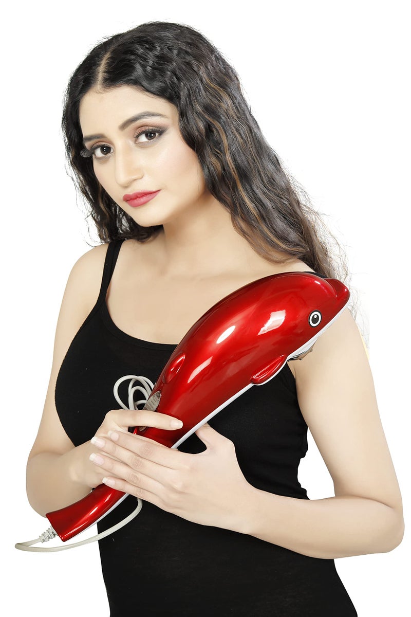 Concepta Corded Electric Dolphin Massager for Pain Relief | Far Infrared Therapy for Pain with Vibration| Magnetic Massage Machine for Body Pain | For Men & Women | Red & White - Image 5