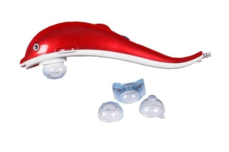 Concepta Corded Electric Dolphin Massager for Pain Relief | Far Infrared Therapy for Pain with Vibration| Magnetic Massage Machine for Body Pain | For Men & Women | Red & White - Image 1