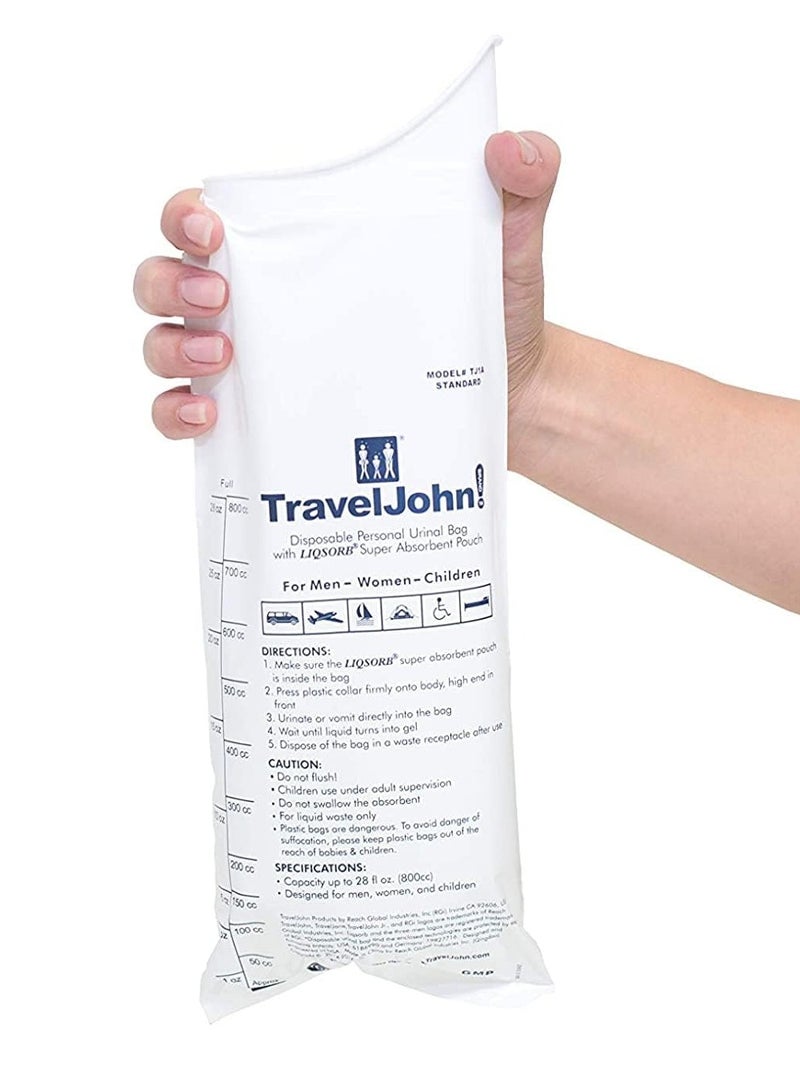 ترافل جون مبولة للاستعمال مرة واحدة للرجال والنساء والأطفال من ترافيلجون ( 2 عبوة كل عبوة 3 أكياس ) - Image 4