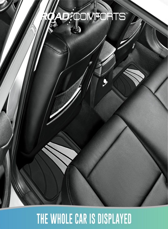 Road Comforts Rubber Sport Car Floor Mat - All-Weather Heavy Duty, Non-Slip, Trim-to-Fit, Universal Fit for Cars, Trucks, SUVs - Sliver - Image 3