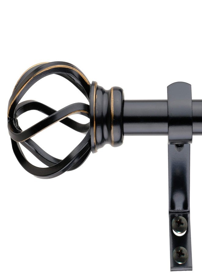 Decopolitan 5/8" Cage Curtain Rod, 28 to 48 Inches, Antique Bronze - Image 1
