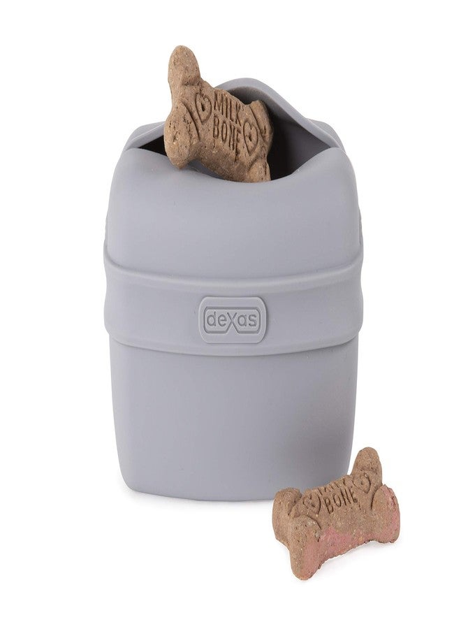 Dexas Pets Pooch Pouch Flexible Dog Treat/Training Treat Clip Pouch, Light Gray - Image 1