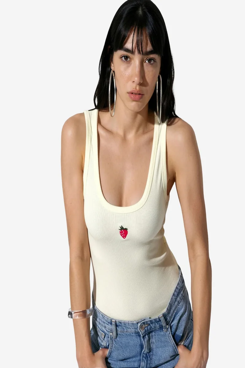 BUSEM Ribbed Fitted Cami Top