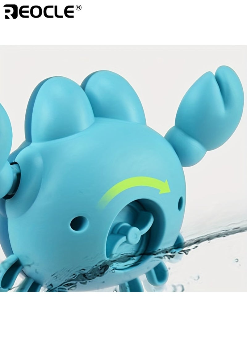 REOCLE 2PCS Baby's Swimming Crab Bath Toys with Floating Design and Interactive Movement Baby Bath Time Toys with Water Safe Material for Toddler Fun - Image 4