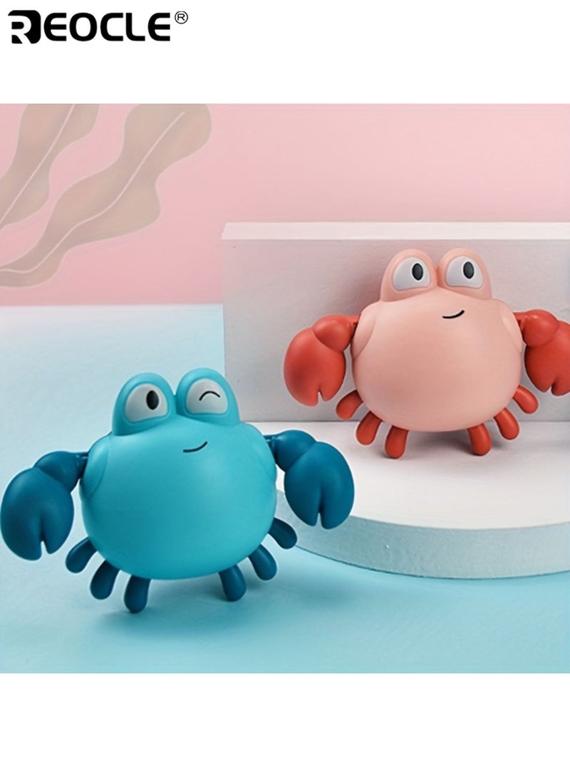 REOCLE 2PCS Baby's Swimming Crab Bath Toys with Floating Design and Interactive Movement Baby Bath Time Toys with Water Safe Material for Toddler Fun - Image 1