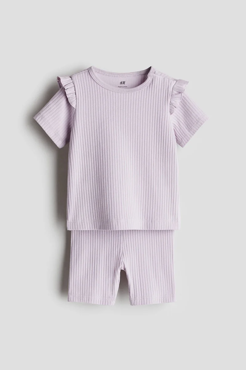 H&M 2-pack ribbed cotton set