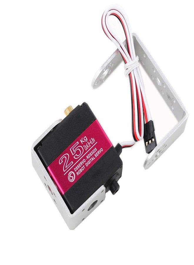 Wishiot RDS3225 25KG Servo Daul Shaft U Mount RC Digtal Servo Full Metal Gear Waterproof Robotic Arm Servo Motor 180 Degree with U Mounting Bracket for DIY Car Robot - Image 4