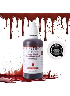 2.1Oz Halloween Dripping Fake Blood, Safe Realistic Washable Edible Liquid Blood With 0.7 Oz Cleaning Soap,Squirt Blood For Clothes,Zombie Vampire Monster,Sfx Cut Wound Makeup,Dark - pzsku/ZC38248B787CBDDFB9D22Z/45/_/1734437803/38435be7-0863-402e-b829-304f6cefdf56