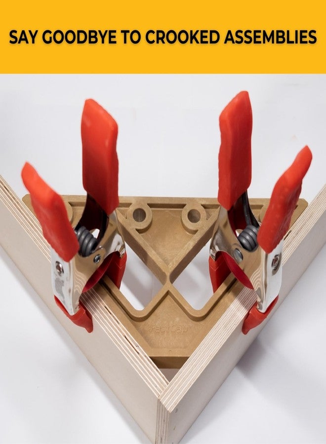 فاست كاب مربع أوسكار فاست كاب لتثبيت الألواح أثناء التجميع - مثالي للمقاولين المحترفين والنجارين والفنيين - عبوة من 4 قطع - 02282 - Image 3