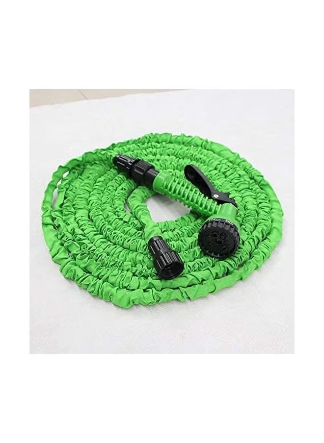100ft Expandable Magic Garden Hose Automatically Expands with Water Pressure, Shrinks When Off Includes Multi-Function Spray Nozzle – Green Color