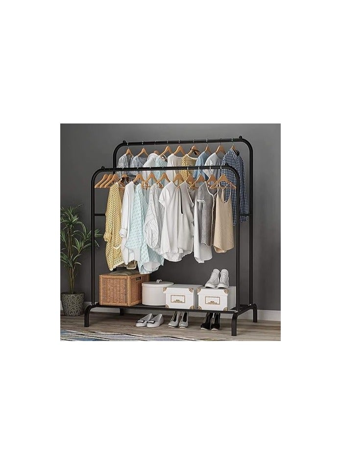 Clothes Organizer And Holder Metal Stand 96x44x162 cm Black - Image 2